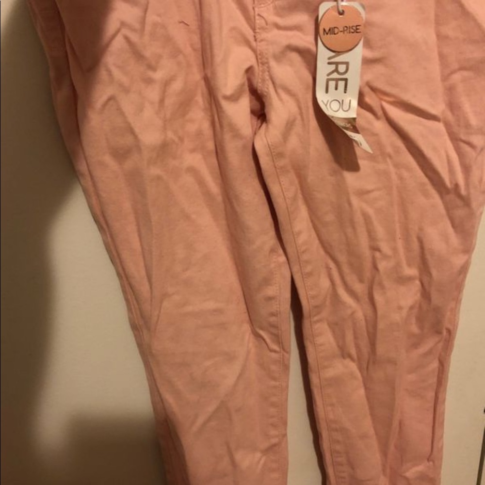 Pink skinny jeans